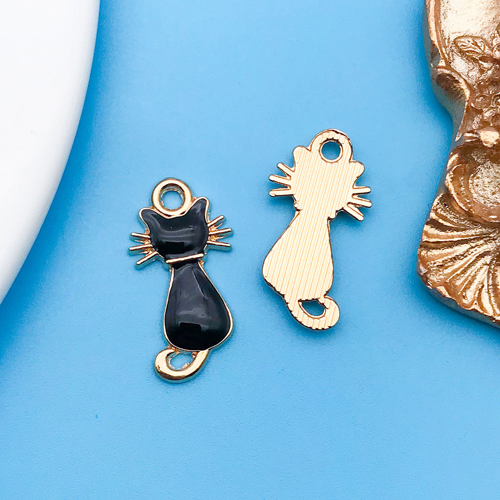 Wholesale Black Drip Oil Alloy Cartoon DIY Necklace, Bracelet, Pendant